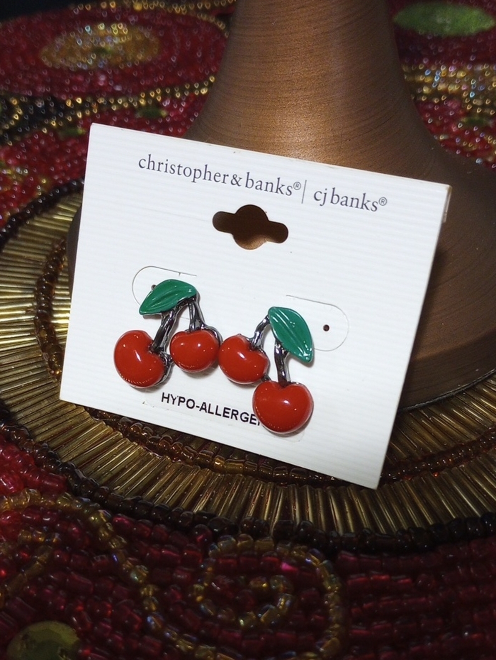 CJ Banks Cherry Earrings - Picture 3 of 8